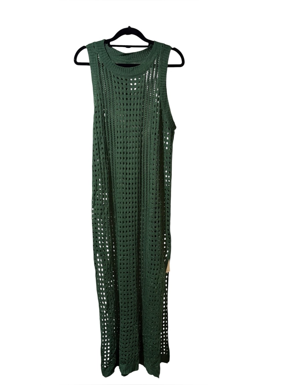 Cupshe Dark Green Crochet Maxi Coverup